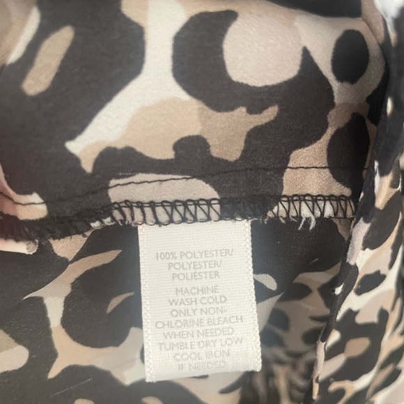 Loft Animal Print Puff Sleeve Top—medium - Picture 2 of 4